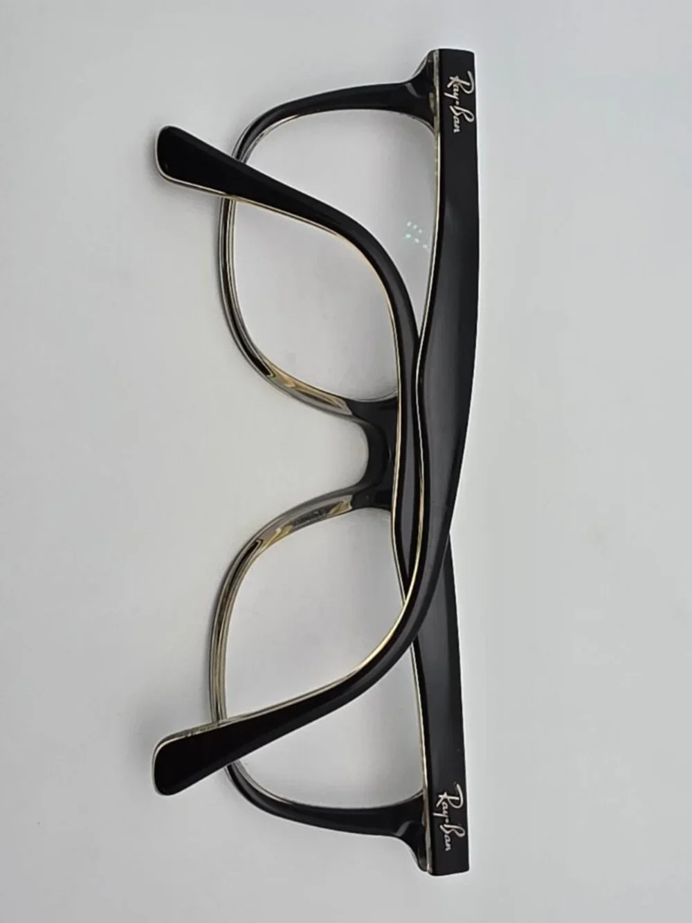 Ray-Ban RB5285 2034 Black on Clear Eyeglasses Frame w/ Flexhinge and Case 53mm